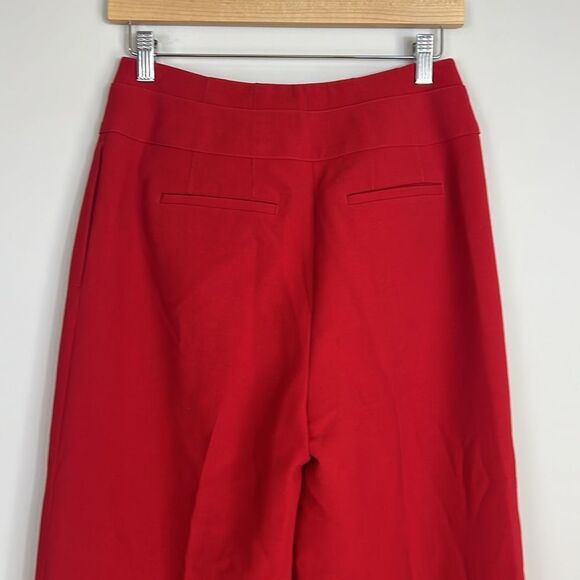 Boden Wide Leg Belted Pants Long Trouser Red Size 6 Long - Picture 3 of 9